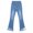 Light Blue, variant on TiaoBug Kids Girls Ripped Tassel Flare Jeans Bell Bottom Trousers Wide Leg Denim Pants Dark Blue 14
