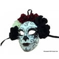 thumbnail image 2 of Day of the Dead Half Mask - Female - Costume Accessory - Adult Teen, 2 of 3