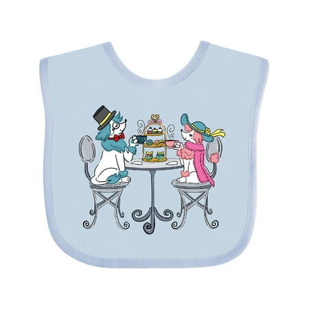 

Inktastic Colorful French Poodles with Tea Gift Baby Boy or Baby Girl Bib