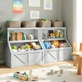 thumbnail image 2 of DSstyles Kids Bookshelf and Toy Storage, Wooden Toddler Bookcase Cabinet with Storage Organizer, Children's Large Cubbies for Playroom Bedroom Nursery Classroom School Kindergarten Daycare, 2 of 7