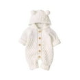 thumbnail image 1 of Combinaison à Capuchon d'Hiver pour Nouveau-Né Bébé Garçon Fille, Manches Longues, Tricotée, 1 of 6