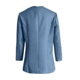 thumbnail image 4 of Long Blazer for Women Lapel Collar Open Front Blazer Jacket Solid Color Long Sleeve Outwears Business Work Coat, 4 of 5