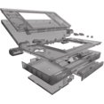 thumbnail image 3 of Coque de Remplacement Transparente pour Nintendo DS Lite, Étui de Console Portable Personnalisé avec Boutons, 3 of 5