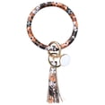 thumbnail image 1 of Bijoux en Liquidation, Bracelet en Cuir Tendance, Porte-Clés Rond avec Pompon, Multicolore, 1 of 2