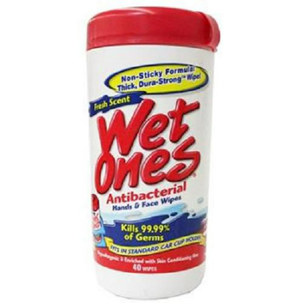 WET ONES Antibacterial Hand Wipes, Fresh Scent 40 Each