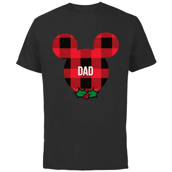 Disney Mickey Mouse DAD Holiday Family - Short Sleeve Cotton T-Shirt for Adults- Customized-Navy