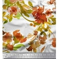 thumbnail image 1 of Soimoi Moss Georgette Fabric Flower & Leaves Watercolor Printed Craft Fabric by the Yard 42 Inch Wide, 1 of 3