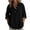 Black, variant on Women's Long Sleeve Work Office Blouse Collared V Neck Button Front Flowy Tunic Tops Curved Hem Roll Tab Cuffs Business Casual, Army Green, L
