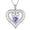 06-June Alexandrite, variant on Jewmon 925 Sterling Silver Love Heart Necklace for Women February Birthstone Amethyst Pendant Chain Romantic Valentine Day Gifts for Wife Girlfriend