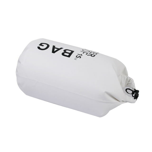Sac Étanche 15 L Pochette pour Sac de Camping Pochette Sac Sec Bateau Pêche Rafting Blanc