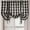 Black&White, variant on Clearance Sale!Buffalo Plaid Blackout Tie Up Curtain,Rod Pocket Blackout Tie Up Curtain for Kitchen,23.62"X47.24"