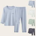 thumbnail image 4 of ZACPNCV Kids Boys Girls Thermal Pajamas Toddler Unisex Long Sleeve Solid Pullover and Pants Fall Warmth Underwear Outfits Pink 11-12 Years, 4 of 4
