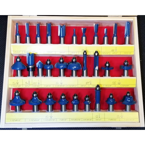 WL-2010 Essentials 30pc Router Bit Set 1/2" Shank