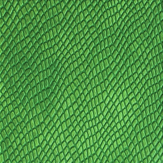Ahgly Company Indoor Square Patterned Green Area Rugs, 7' Square