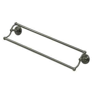 Deltana R2006 24" Solid Brass Double Towel Bar From The R Series - Nickel