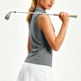 thumbnail image 5 of Sleeveless Golf Tank Tops For Women Quarter Zip Collared Racerback Blouse Summer Casual Workout Athletic Tennis Tee Shirt, 5 of 7