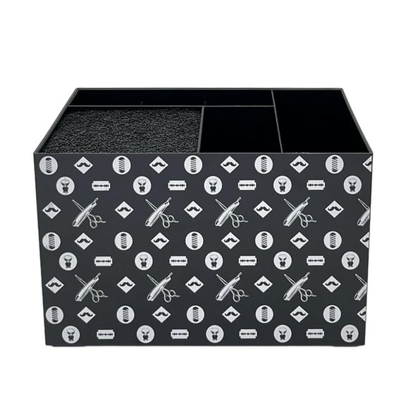 Mornei Storage Box, Hairdresser Organizer, Case, Barber Supplies, Salon argent black