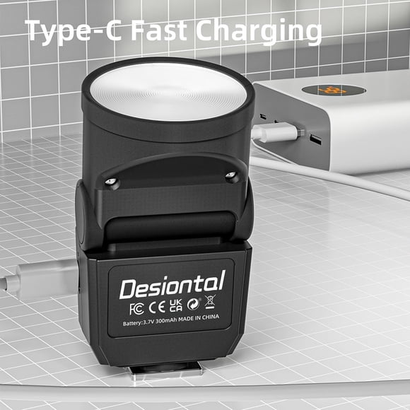 Desiontal F02 Black Mini Flash Speedlite, GN8 6500K Camera Flash Light Compatible with Sony Canon Fuji Nikon Camera