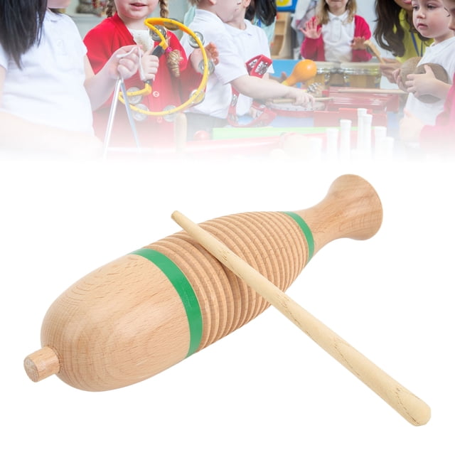 Fish Fish Shaped Guiro Wooden Latin Percussion Musical Instruments With Rhythm Stick L For Kindergarten