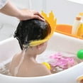 thumbnail image 4 of Coofit Baby Shower Cap Plastic: Adjustable Crown Design Kid Bath Cap Infant Shampoo Hat, 4 of 10