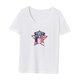 thumbnail image 3 of Camiseta para mujer, camiseta básica de moda de verano para caminar, viajar, regalo del día de San Valentín M, 3 of 7