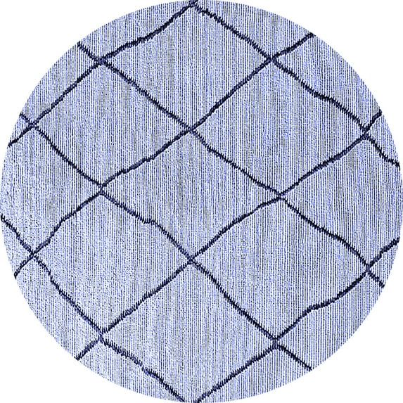 Ahgly Company Indoor Round Oriental Blue Industrial Area Rugs, 8' Round