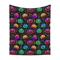 thumbnail image 3 of Halloween Blanket,Pumpkin Bats Throw Blanket for Couch Sofa Bed Office Camping,Soft Warm Fuzzy Cozy Checkered Blanket,Halloween Decor,28*39Inch, 3 of 7