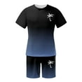 thumbnail image 3 of Ensemble de Survêtement d'Été pour Hommes avec Design à Blocs de Couleur, Col Rond, Taille Ajustée, Coupe Moderne, 3 of 5