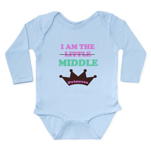 CafePress - Little Girls Sister/Princes Body Suit - Long Sleeve Cotton Baby Bodysuit