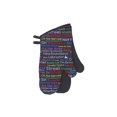 thumbnail image 1 of IH Casa Decor Oven Mitts 2 Pcs Dictons Colorés - Ensemble De 2, 1 of 2