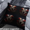 thumbnail image 2 of Homewish Gothic Skull Fabric by the Yard 2 Yard,Romantic Flower Rose Room Decor Fabric by the Yard,Halloween Theme Skeleton Fabric for Sewing For Men Women,Microfiber Bedroom Decor, 2 of 6