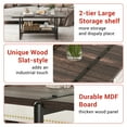 thumbnail image 4 of Garvee 2-Tier Farmhouse Wood Coffee Table with Storage Shelf, 40.9" x 21.7" x 18.1",Dark Oak, 4 of 8
