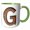 Green/White, variant on 3drose, Urban Image of Rusty Metal Monogram Letter G, 11oz Magic Transforming Mug