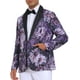 thumbnail image 4 of CHAQUETA DE TRAJE CON SOLAPA DE UN BOTÓN PARA HOMBRE INSPIRAR CHIC, IMPRESIÓN DE FLORES, MORADO Y NEGRO, 4 of 5