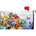 thumbnail image 1 of Welcome Spring Summer Mailbox Covers Magnetic Standard Size 18 X 21 Inch Flowers Butterfly Magnetic Mailbox Cover Floral Mailbox Wraps Post Letter Box Cover Decoration Outdoor Garden Yard Outside, 1 of 1