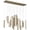 Antique Brass Gold, variant on 31446-035 Eurofase Lighting Santana Linear Chandelier 18 Light - 10 Inches Wide by 20 Inches High-Antique Brass Gold Finish