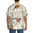 thumbnail image 5 of Haiem Little Birds Men's Casual Shirts Short Sleeve Button Down Shirts Fashion Textured Summer Beach Shirt-Small, 5 of 7