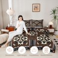 thumbnail image 3 of Manfei Aztec Tribal Twin Comforter Sets, Geometric Diamond Bedding Set, Black Brown, Black Reversible 2-Piece, 1 Comforter and 1 Pillowcase, 3 of 6