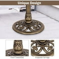 thumbnail image 4 of 28 Inch Height Pedestal Bird Bath, Vintage Standing Birds Feeder w/Antique Flower & Bird Decoration, Lightweight, Birds Baths for Outdoors Garden Yard Patio Decor (Copper), 4 of 9