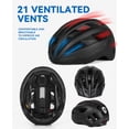 thumbnail image 3 of FUNWICT Adult Bike Helmet with Visor and Goggles for Men Women Mountain Road Bicycle Helmet Rechargeable Rear Light Cycling Helmet, 3 of 8
