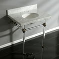 thumbnail image 6 of Kingston Brass KVPB3030MA8 Templeton 30" Oval Marble Wall Mounted Bathroom Console -, 6 of 6