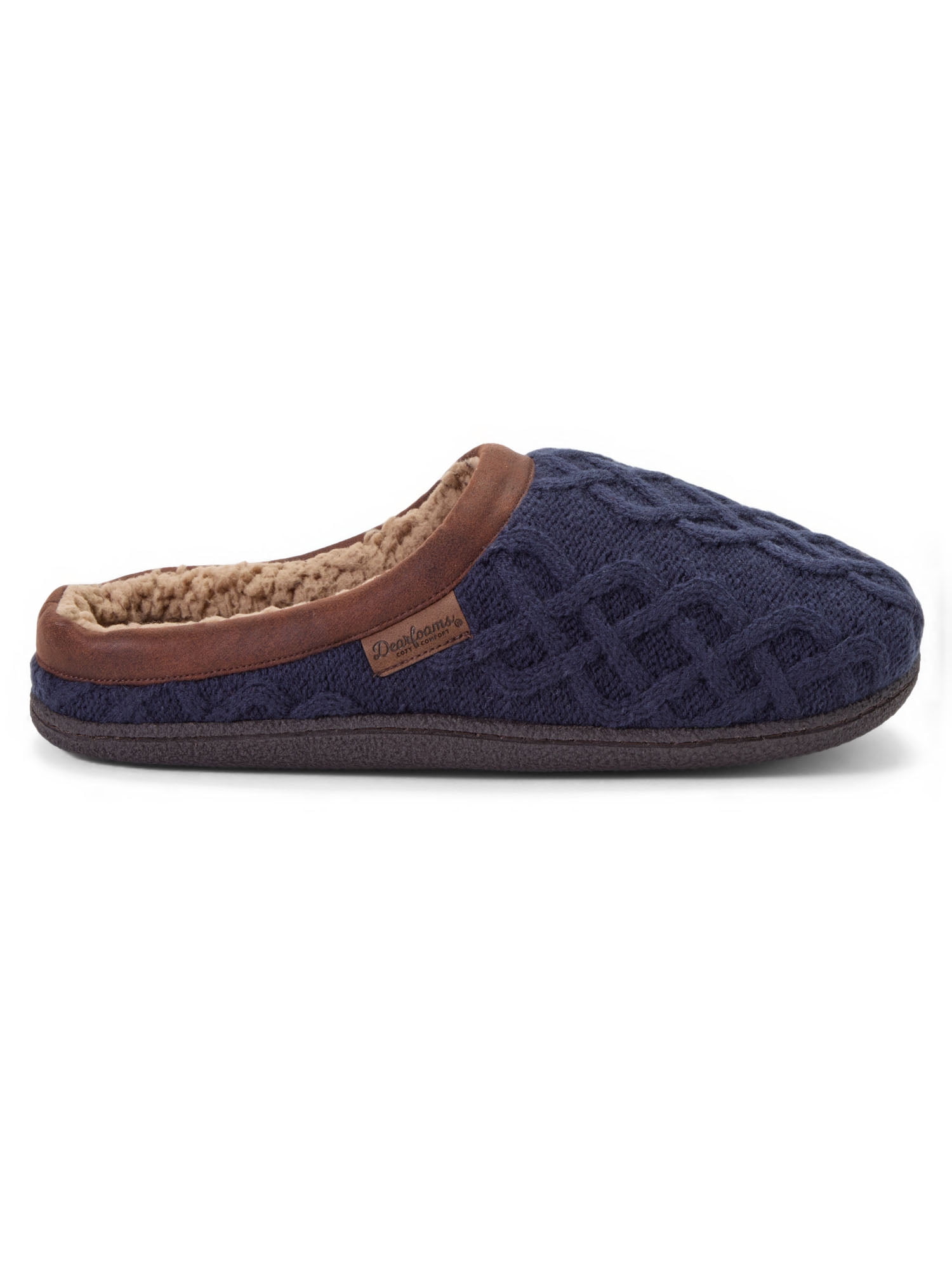 Dearfoams Cozy Comfort Men's Fisherman Knit Clog Slippers