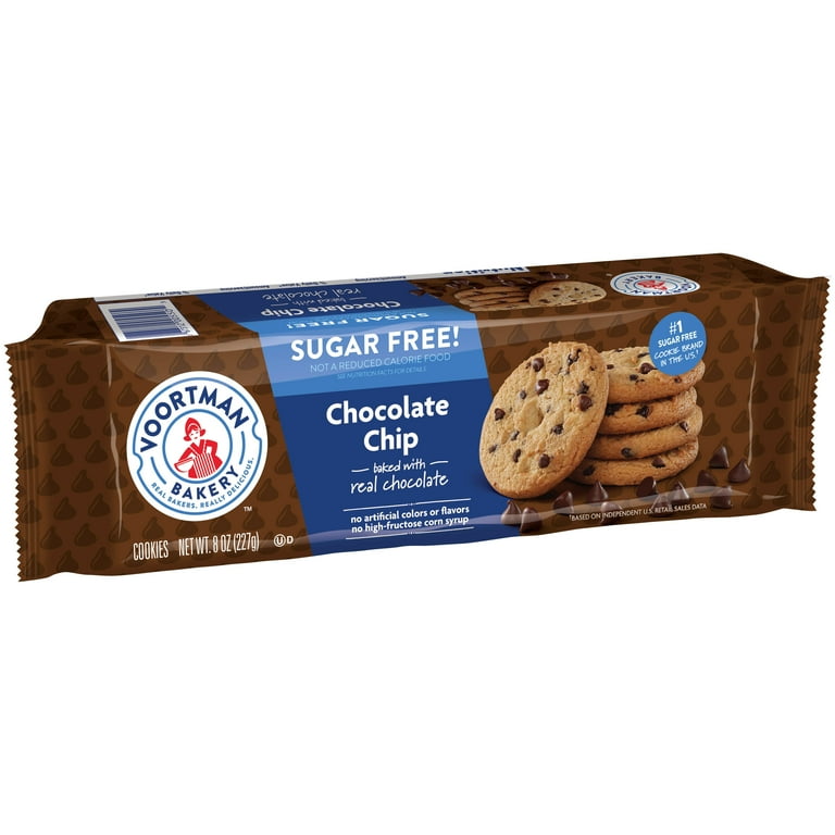 VOORTMAN Bakery Sugar-Free Chocolate Chip Cookies, 8 oz - Walmart.com