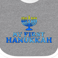 thumbnail image 4 of Inktastic My First Hanukkah with Menorah Boys or Girls Baby Bib, 4 of 4