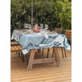 thumbnail image 3 of Outdoor Tablecloth with Umbrella Hole for Patio/Picnic/Party/Camping, Coastal Blue Crab Waterproof Table Cloth Rectangle Table Cover Washable, Summer Ocean Coral Beach Starfish (60"x 120"), 3 of 9