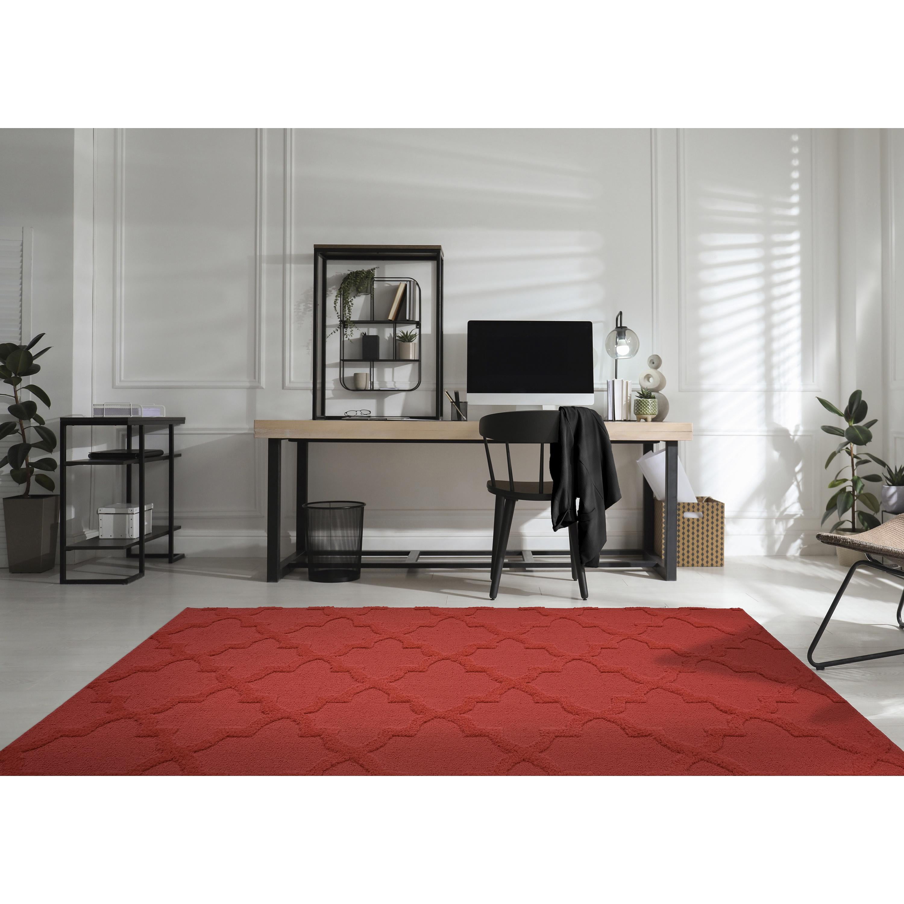 Garland Rug Quatro Polypropylene Chili Red Indoor Area Rug, 12' x 15'