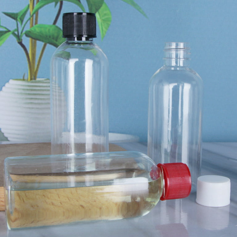 10pcs Travel Size Plastic Bottles Empty Small Vials Screw Lid Refillable Containers for Powder Liquids (30ml), Multicolor
