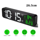 thumbnail image 2 of Reloj De Pared Digital Led Con Termómetro Alarmas Y Fecha, Negro, 2 of 5