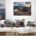 thumbnail image 4 of Designart Layers of Foggy Hills Panorama - Landscape Printed Throw Pillow - 12x20, 4 of 5