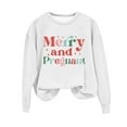 thumbnail image 4 of EGNMCR Chandail en Molleton de Noël Col Rond Imprimé Ample Manches Longues Sans Capuche, 4 of 4